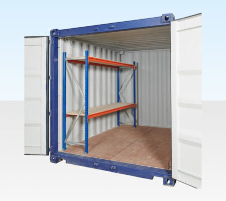 Adjustable, Heavy Duty Two Tier Container Racking (Single Bay)