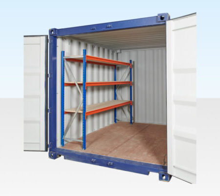 Adjustable, Heavy Duty Three Tier Container Racking (Single Bay)