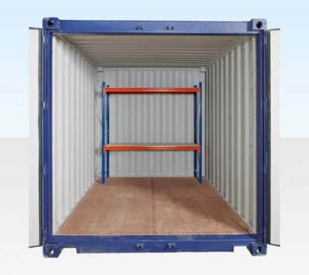 Adjustable, Heavy Duty Two Tier Racking For Rear Of Container
