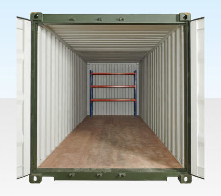 Adjustable, Heavy Duty Three Tier Racking For Rear Of Container