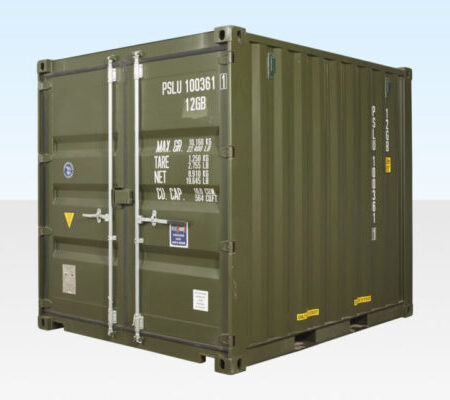 10Ft X 8Ft Shipping Container (One Trip) - Green