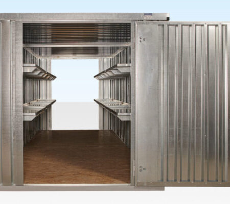 6M X 2.1M End Linked Flat Packed Container Bundle (Galvanised)