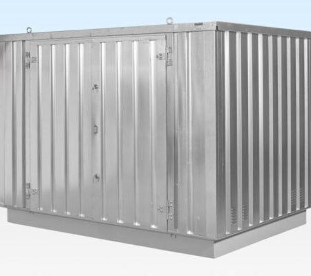 4M X 2.1M Flat Pack Container Store – Galvanised